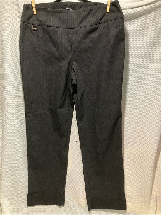 LISETTE Pants - LISETTE Dark Charcoal Slim Straight Pull-On Pants